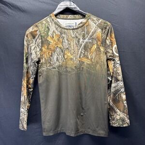 Magellan Outdoors Shirt Youth Medium 10-12 Camo Long Sleeve Hunt Gear Realtree